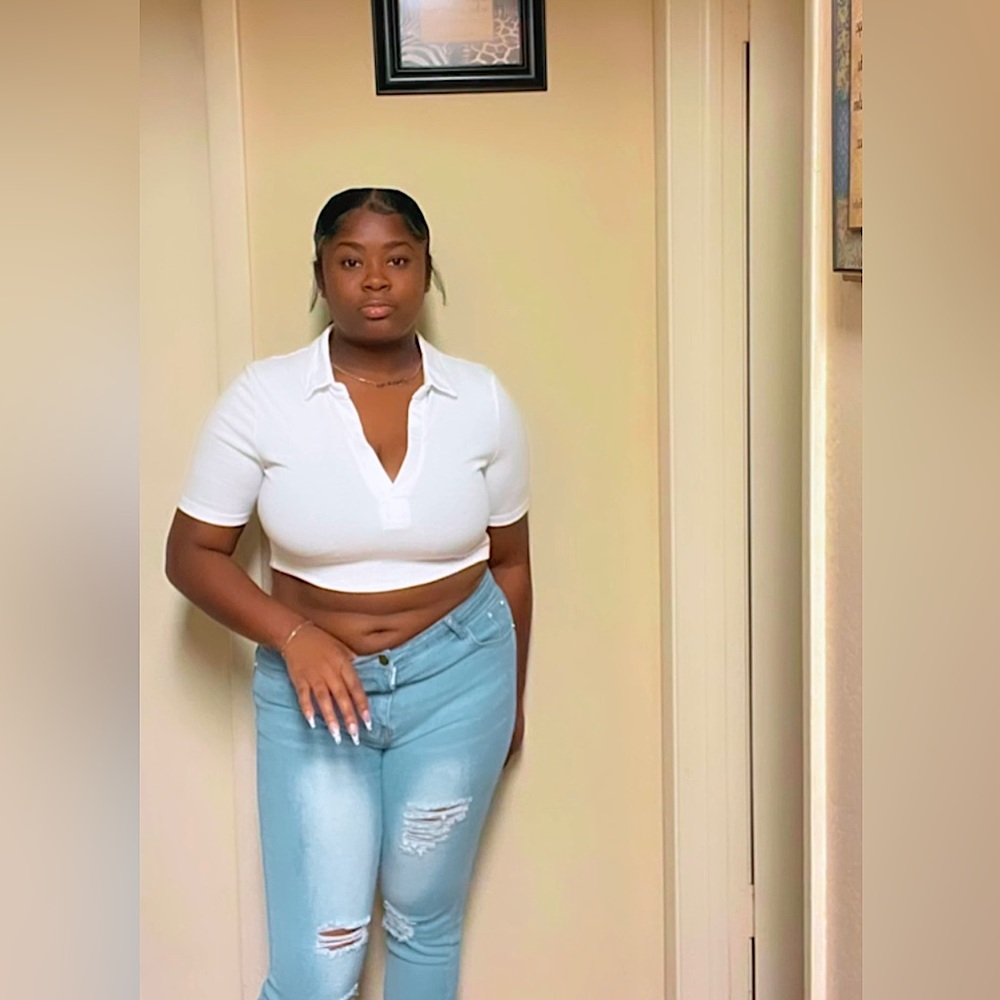 Light blue skinny jeans